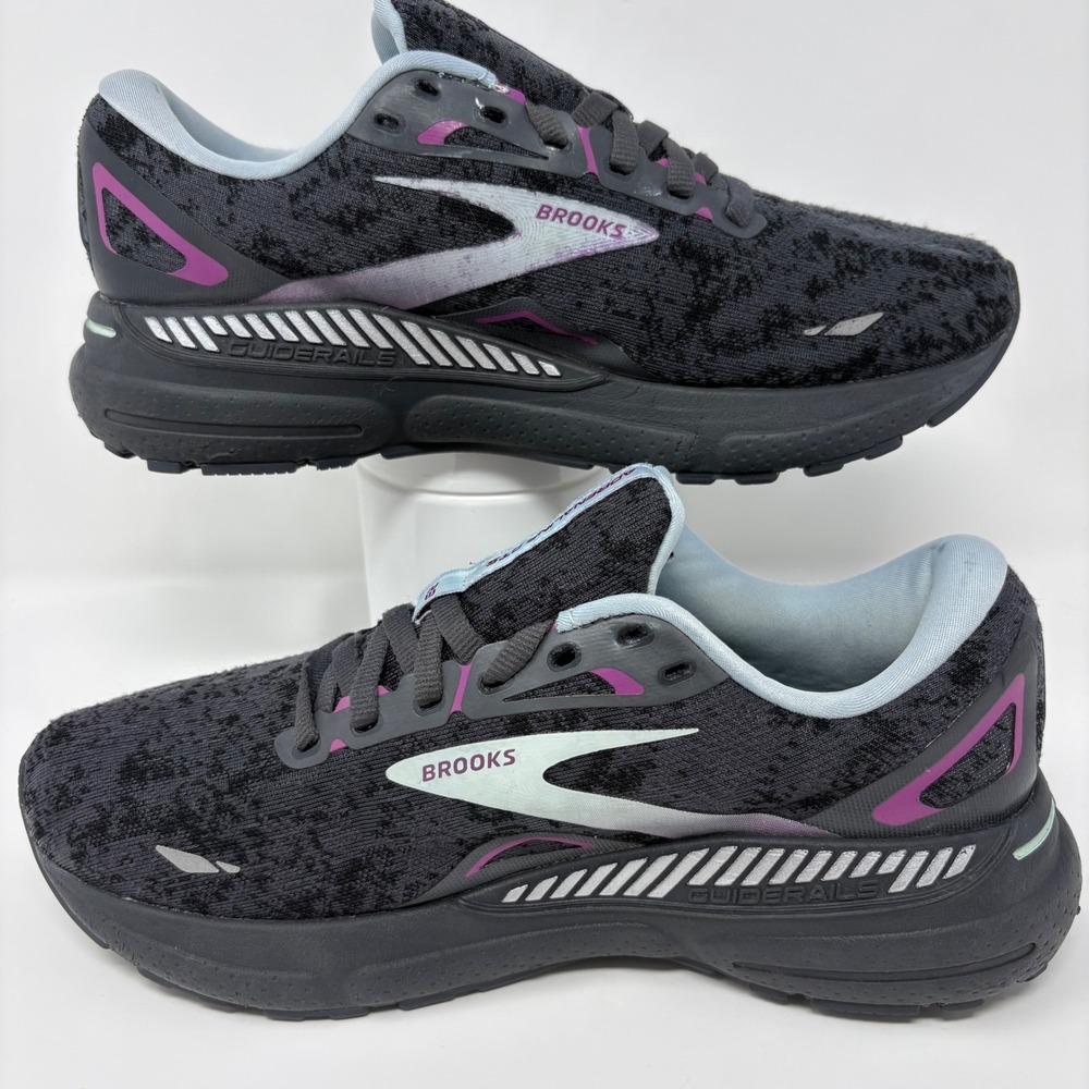 Brooks Adrenaline GTS 23 Womens Size 8.5 Wide Black Running Shoes (1203811D072) - Picture 3 of 8